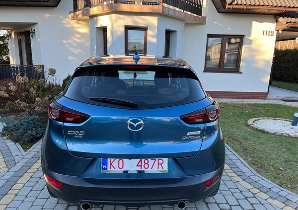 Mazda CX-3 cena 83900 przebieg: 72300, rok produkcji 2020 z Pieszyce małe 121